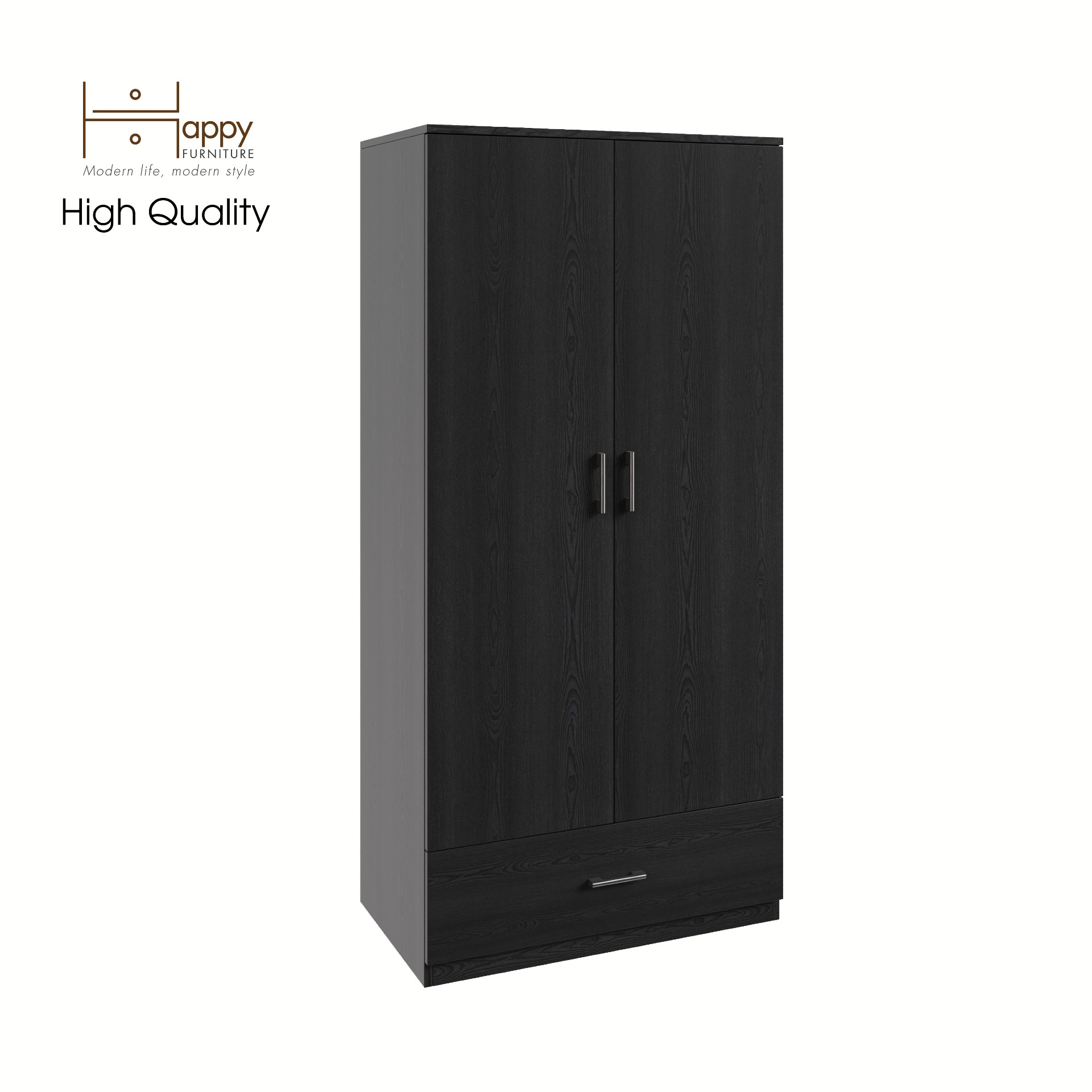 [Happy Home Furniture] SALY ,  Tủ quần áo cửa mở - 1 ngăn kéo ,  80cm x 48cm x 168cm ( DxRxC), TCM_005