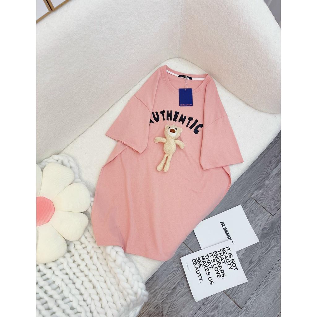 ĐẦM ĐI CHƠI, ĐẦM BABYDOLL CỔ TRÒN TAY NGẮN KÈM GẤU CỰC XINH, BẦU BÍ BON CHEN OKELA LUN Ạ