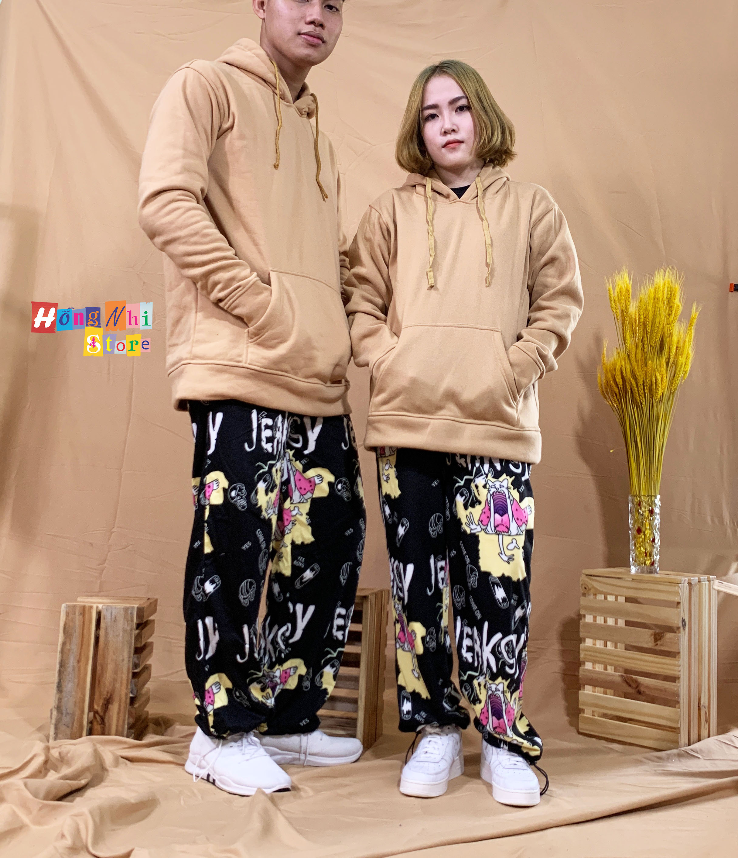 Áo Khoác Hoodie Trơn Ulzzang Unisex Màu Nude Chất Nỉ Bông Cao Cấp Dáng Rộng Nam Nữ - MM