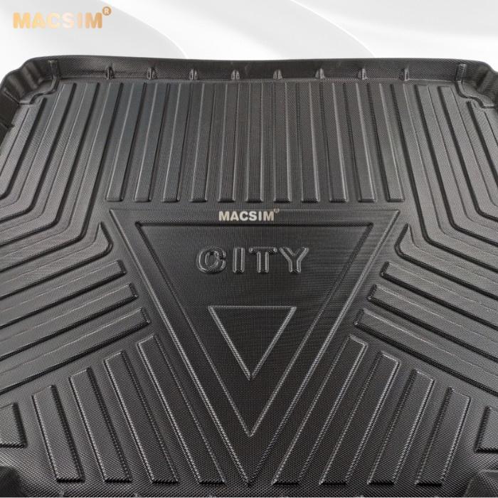 Thảm lót cốp xe ô tô Honda City 2015-2018 qd Nhãn hiệu Macsim chất liệu nhựa TPV cao cấp