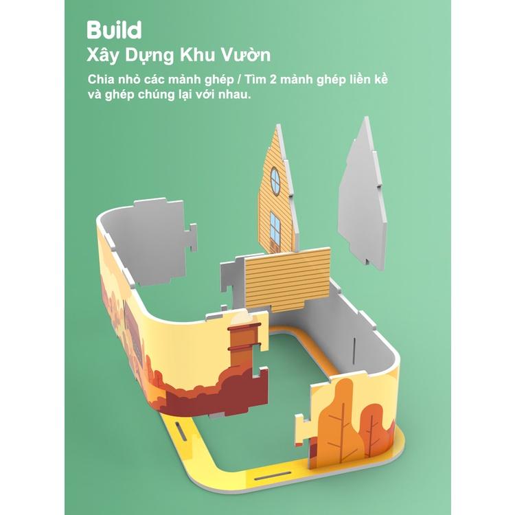 Đồ chơi 3D nông trại thủ công bằng giấy, DIY trồng hoa, Lắp ráp mô hình trang trại, Bộ làm vườn thật