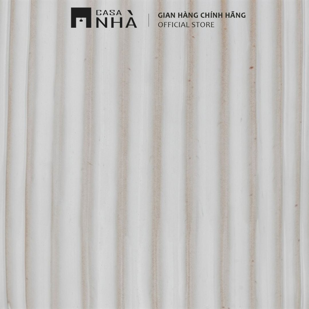 Bình Hoa Gốm Sứ Trắng Sọc Dọc - Phong Cách Vintage Dễ Thương | Casanhà Home Furniture