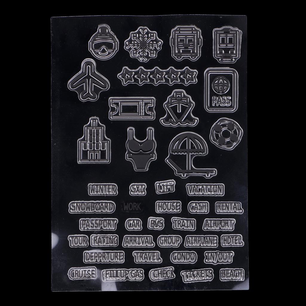 Multi-pattern Themes Transparent Silicone Stamp Seal Clear Stamp for Scrapbooking DIY Photo Album Diary Book Decorative Ink Stamp