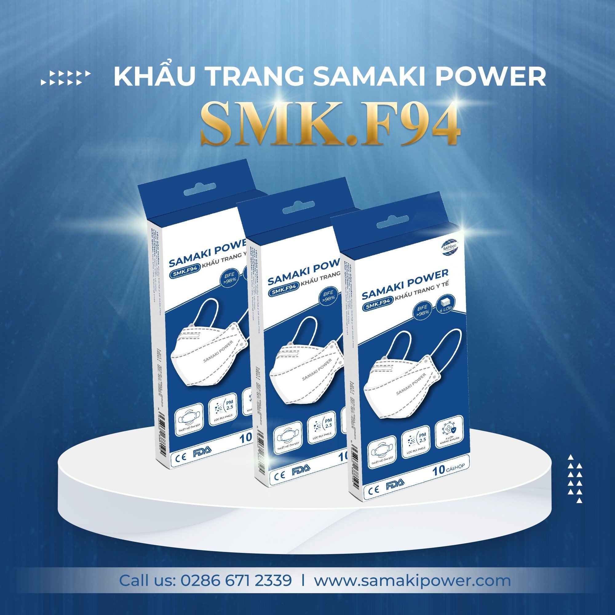 Khẩu trang 3D F94 SAMAKI POWER – hộp 10 cái