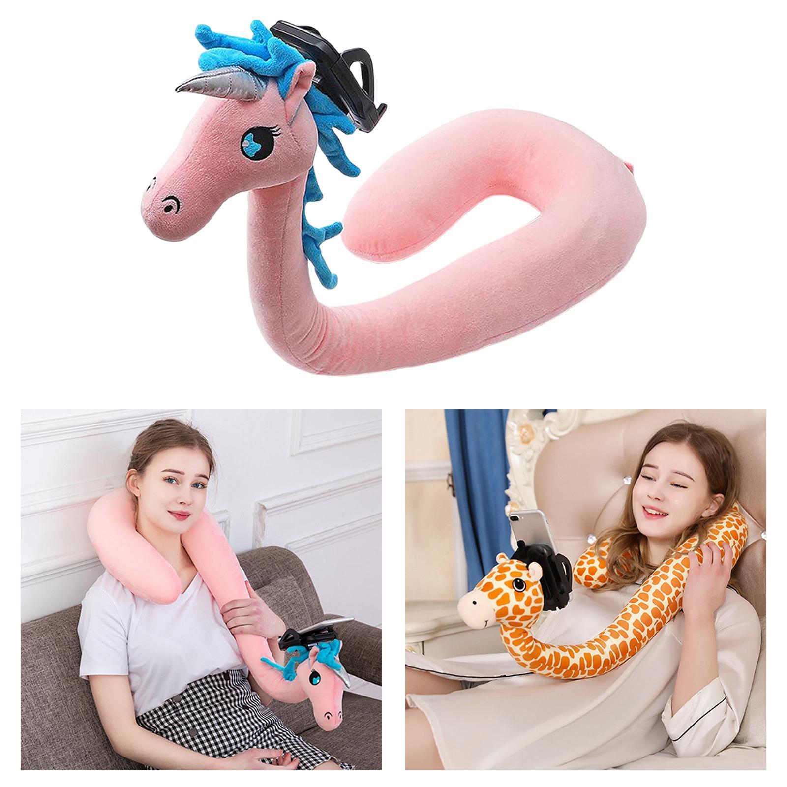 Flexible  Neck Pillow Mobile Phone Holder Bracket Support Unicorn