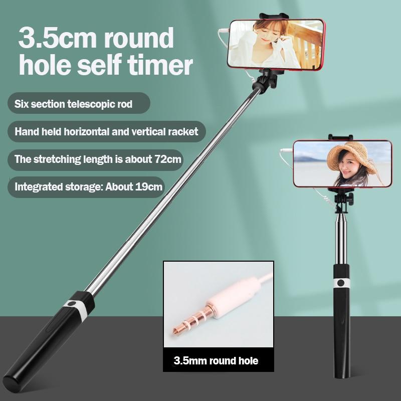 Cl02 Điện Thoại Di Động Selfie Cực Đường Điều Khiển Ống Du Lịch Selfie Magic Giao Diện 3.5 Gậy Selfie Đa Năng Với Dòng