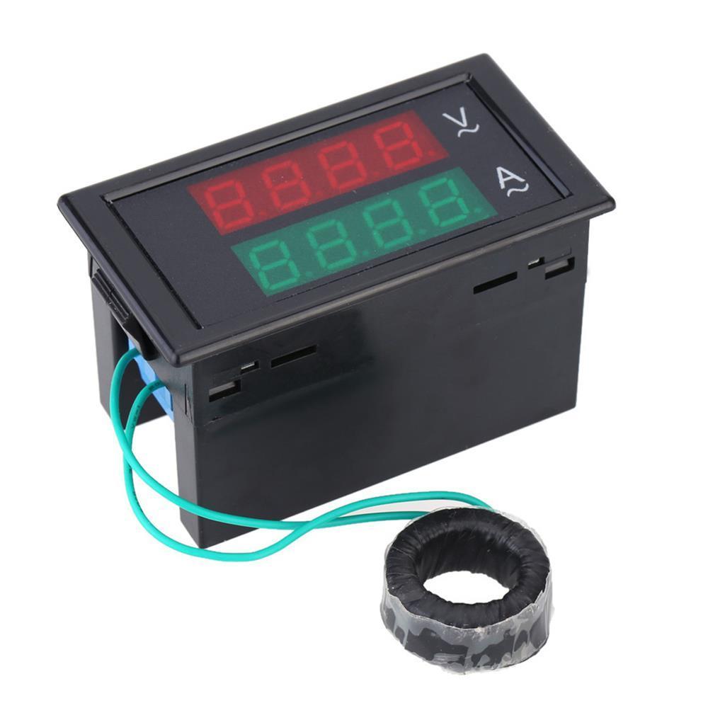 Dual LED Digital Voltmeter Ammeter Amp Volt Meter Gauge Tester AC 300V 100A