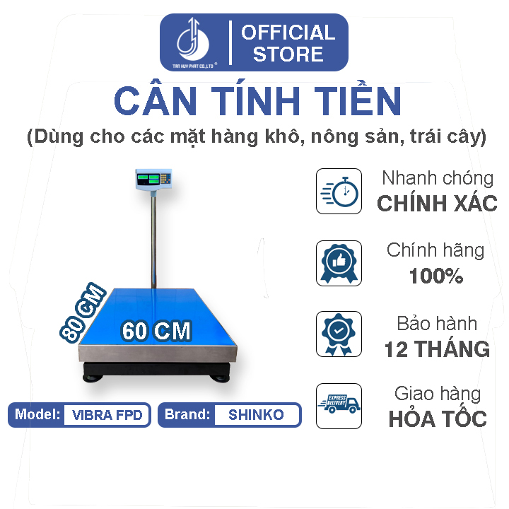 Cân Điện Tử Tính Tiền Vibra FPD-60X80CM