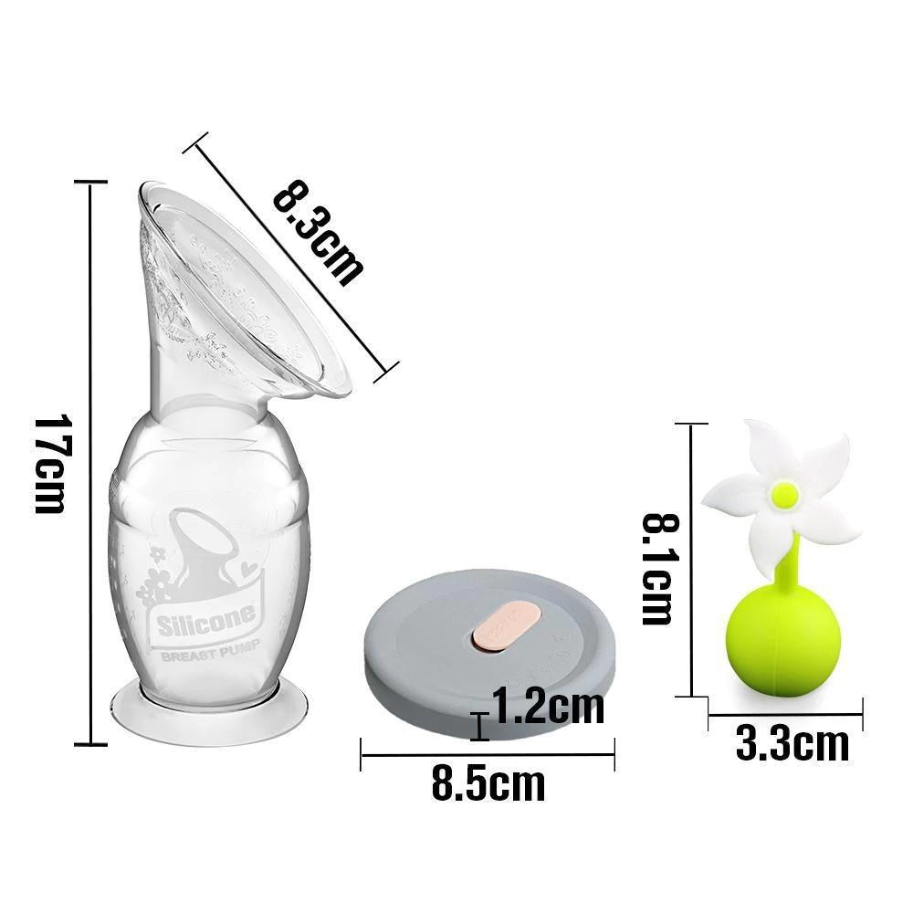 Combo Cốc hứng sữa Gen.2 150ml, hoa chặn trắng, nắp đậy, miếng lót thấm sữa Haakaa