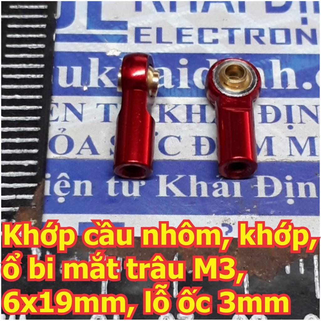 Khớp cầu nhôm, khớp, ổ bi mắt trâu M3, 6x19mm, lỗ ốc 3mm kde6182