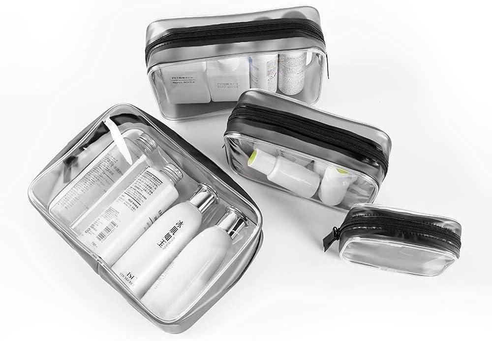 Bộ 4 túi mỹ phẩm trong suốt, bộ du lịch đa chức năng PVC cho túi mỹ phẩm chống thấm nước