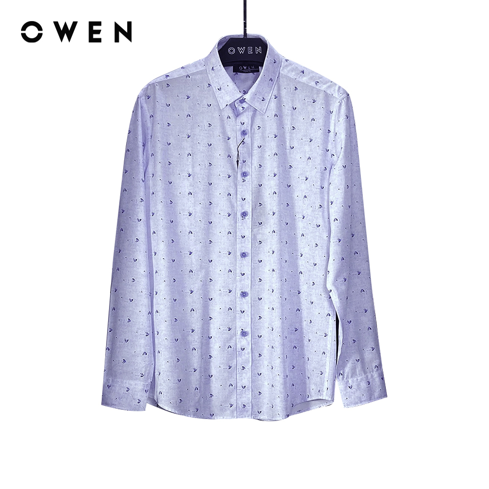 OWEN - Áo sơ mi Nam  Dài tay Form Regular Fit Chất liệu Bamboo Màu nhạt - AR20863DT
