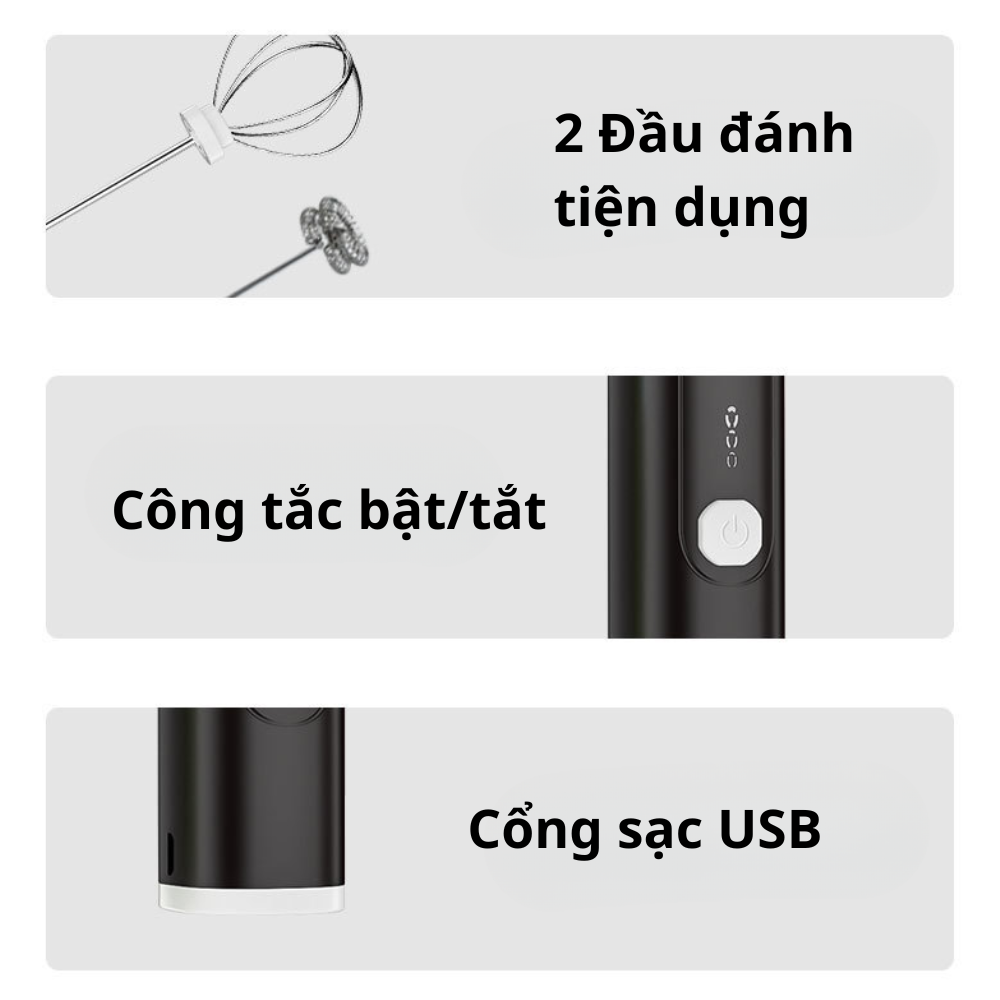 Máy đánh trứng, tạo bọt sữa cafe Lumabella LB-1772 thiết kế cầm tay cỡ nhỏ tiện dụng cho gia đình - DELIYA - HÀNG CHÍNH HÃNG