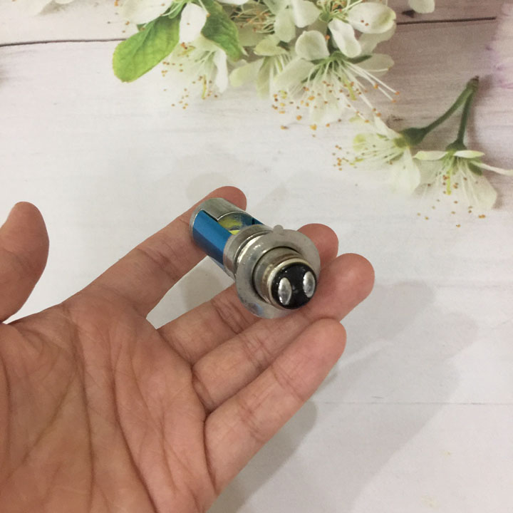 Đèn pha LED 2 tim chân H6 siêu sáng cho các dòng xe DREAM, WAVE cũ TA243