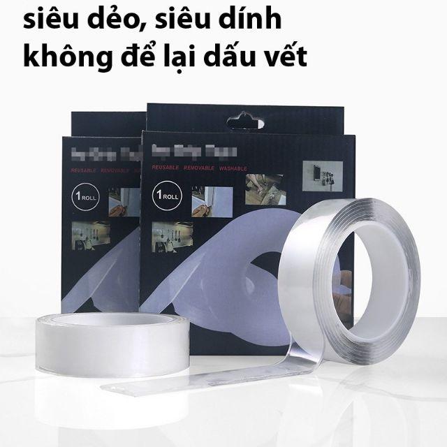 BĂNG KEO NANO 2 MẶT SIÊU DÍNH TRONG SUỐT - BĂNG DÍNH HAI MẶT ĐA NĂNG CƯỜNG LỰC