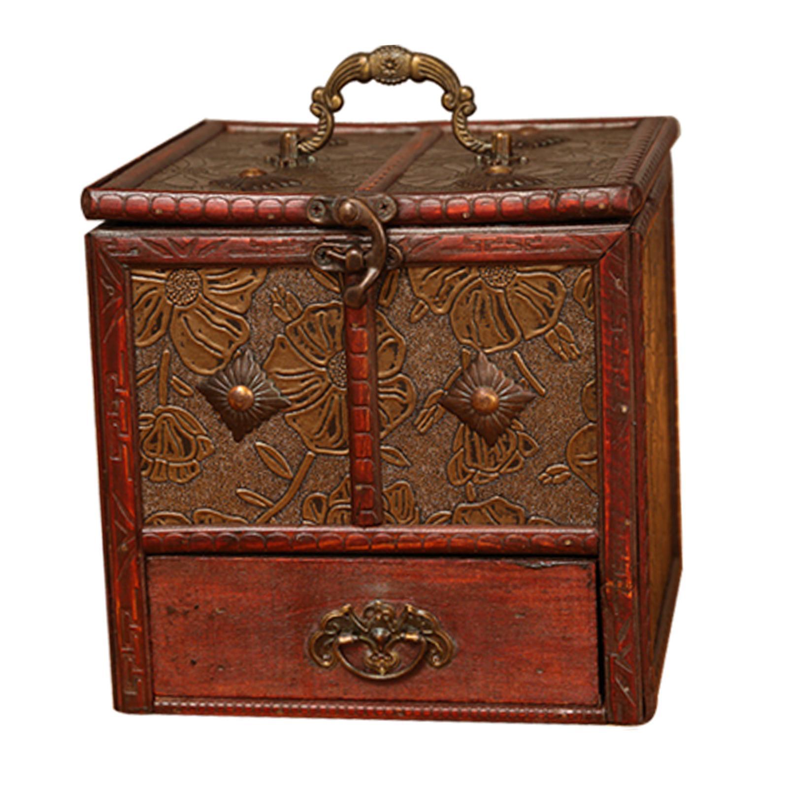 Wooden Storage Box Display Decorative Box Jewelry Storage Box for Earrings Girls Women