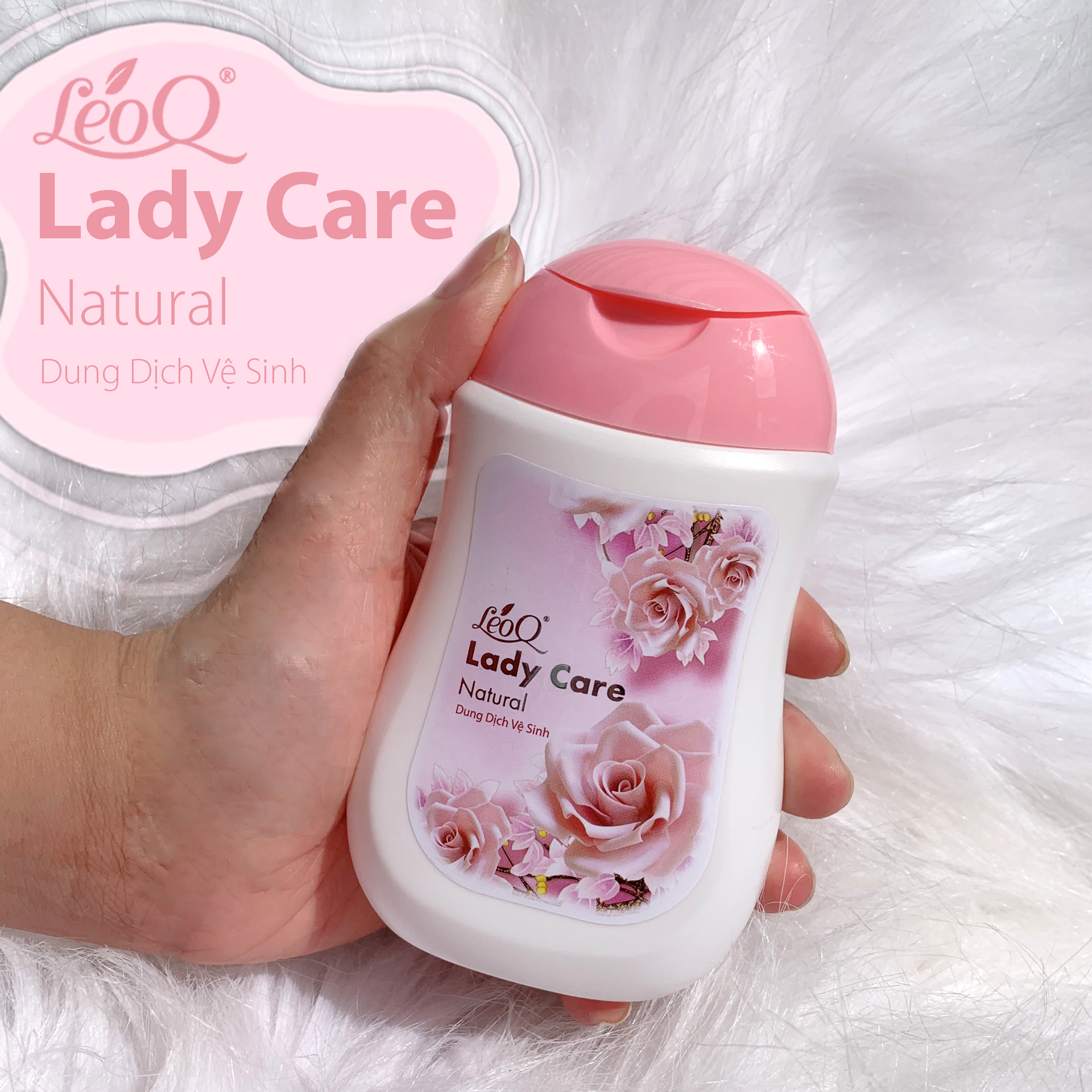 LeoQ Lady Care Natural Dung dịch vệ sinh Thơm Mát Hồng Hào 180G - L90