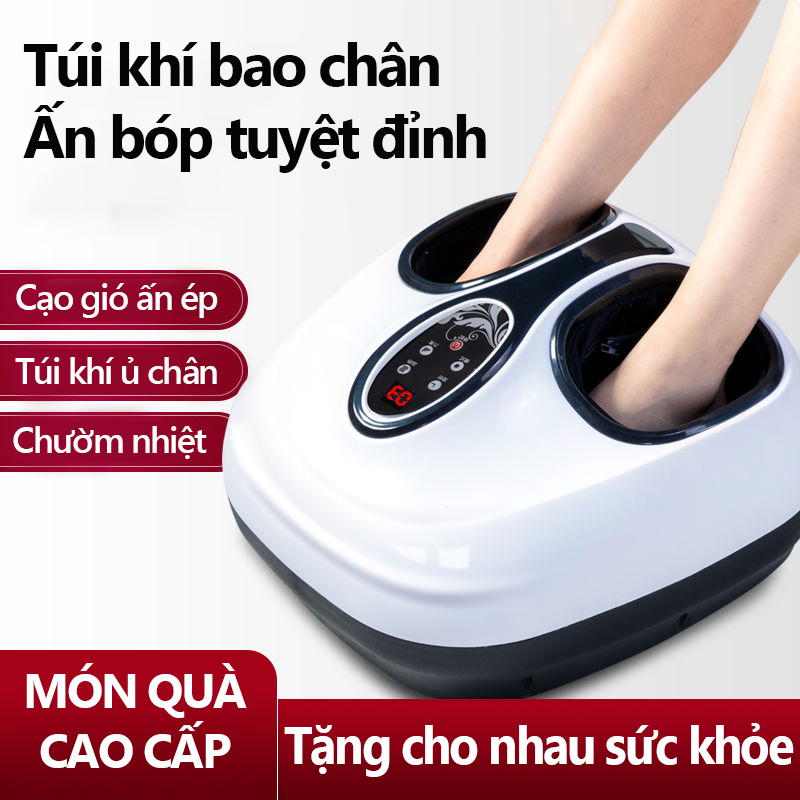 Máy massage chân có túi khí ấn bóp điểm huyệt chườm nhiệt nóng xoa bóp bàn chân