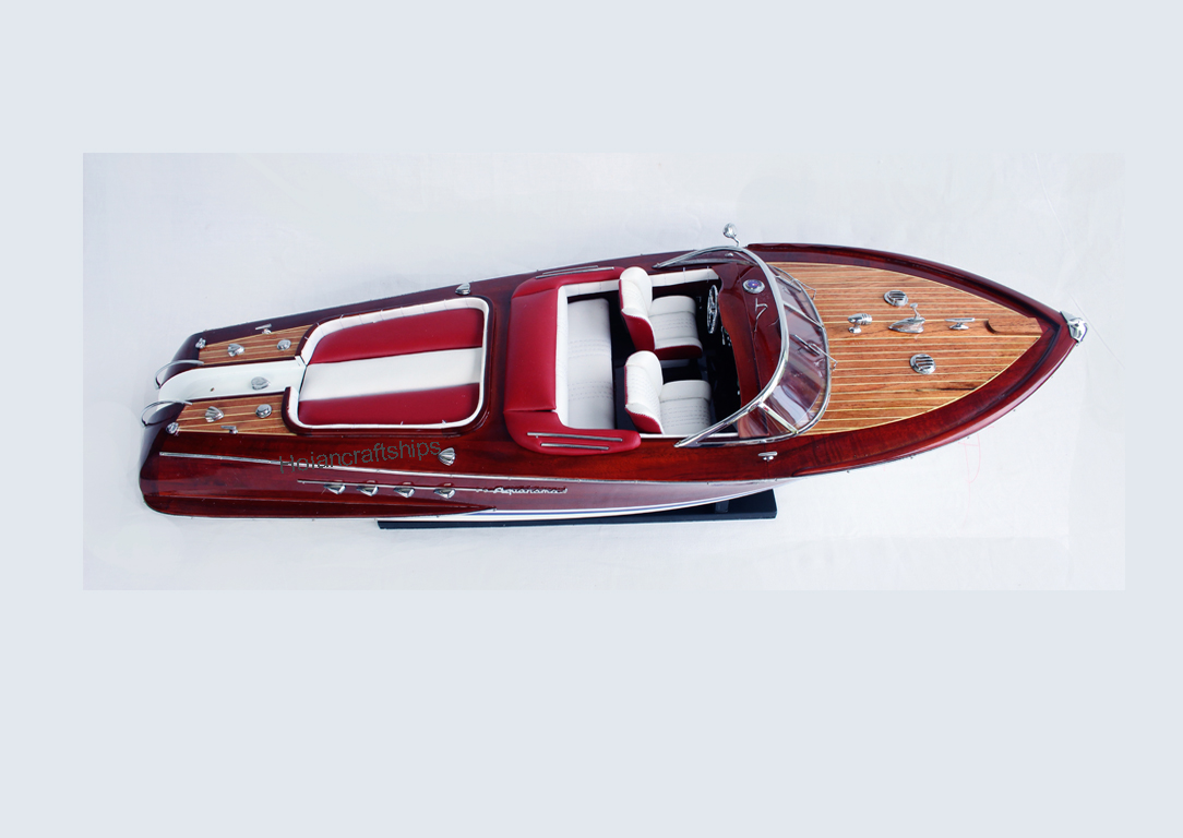 Mô hình tàu cao tốc Riva Aquarama 50cm (Nệm đỏ trắng)