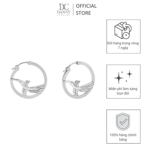 Bông Tai Nữ Danny Jewelry Bạc 925 Biểu Tượng Chim Hạc BT0004