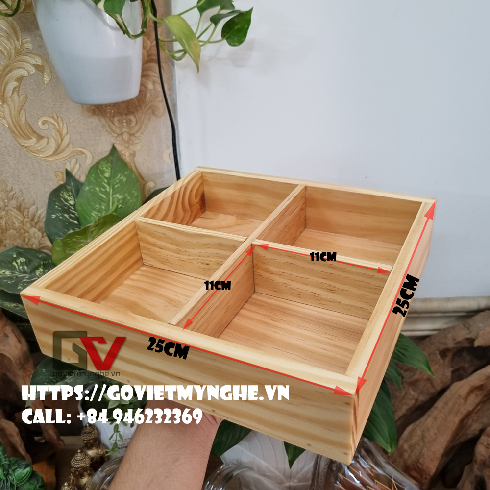 Khay gỗ trang trí món ăn trang trí trưng bày món lẩu Hotpot - BBQ - Sashimi