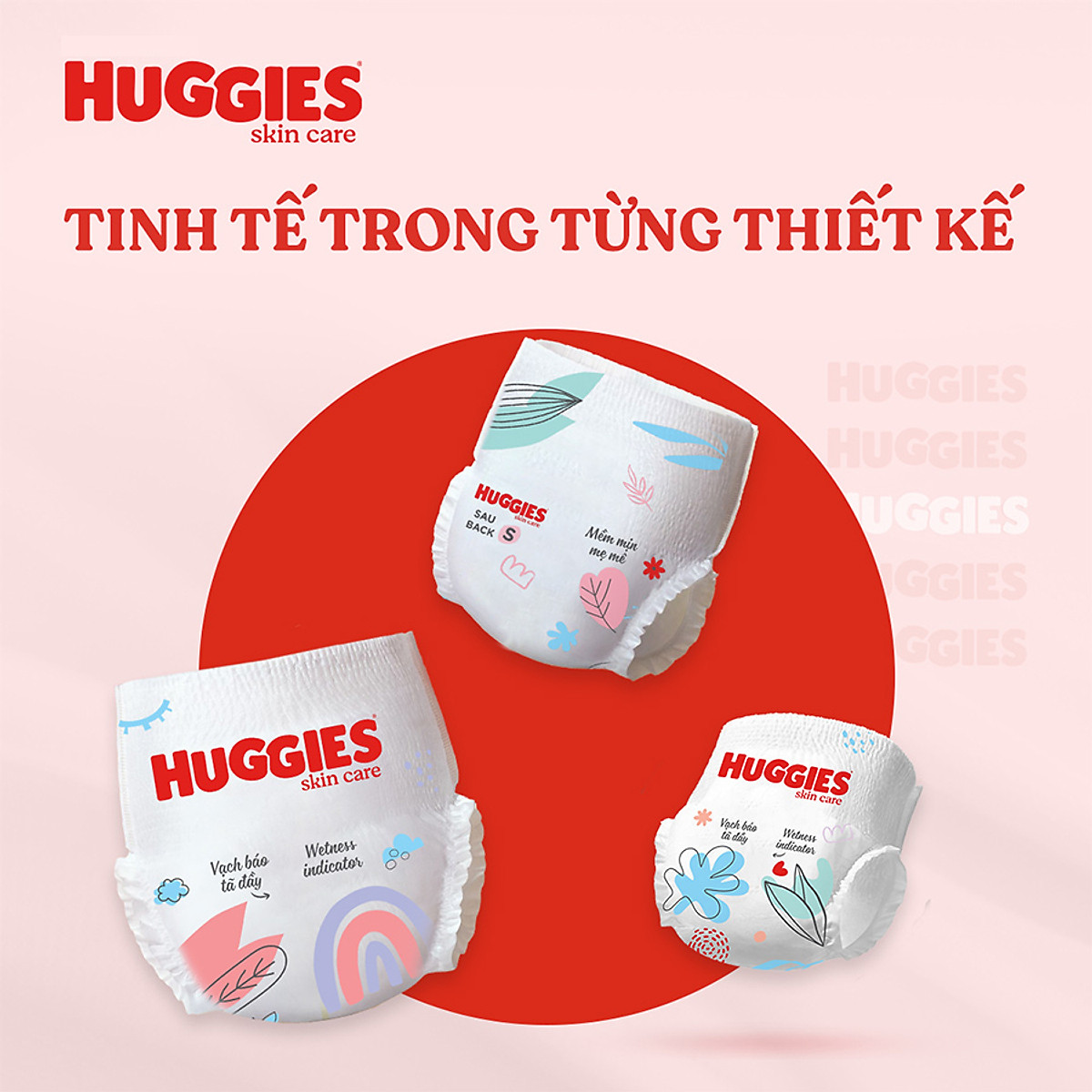 Combo 4 Tã/bỉm quần HUGGIES SKINCARE gói JUMBO size XXXL22