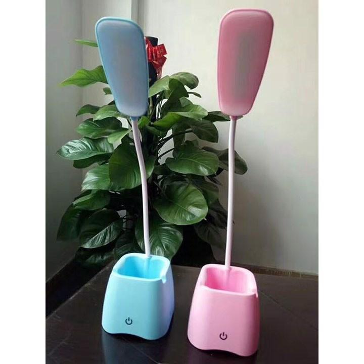 Đèn học tích điện có ống cắm bút và cài điện thoại