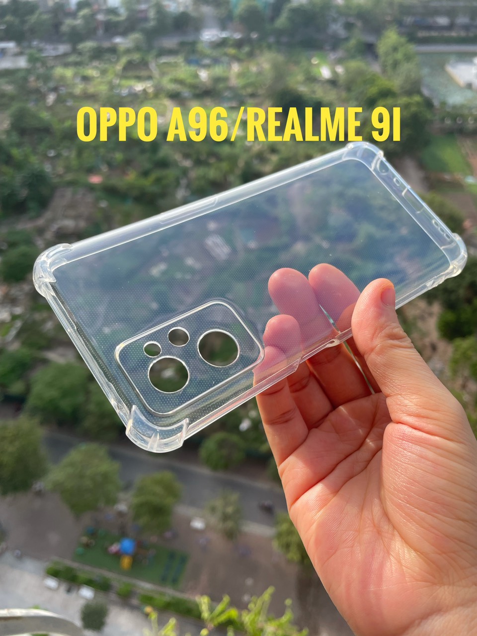 Ốp Lưng cho Realme 9i, Oppo A96 4G Dẻo Trong Suốt Chống Sốc Có Gù Bảo Vệ 4 Gốc