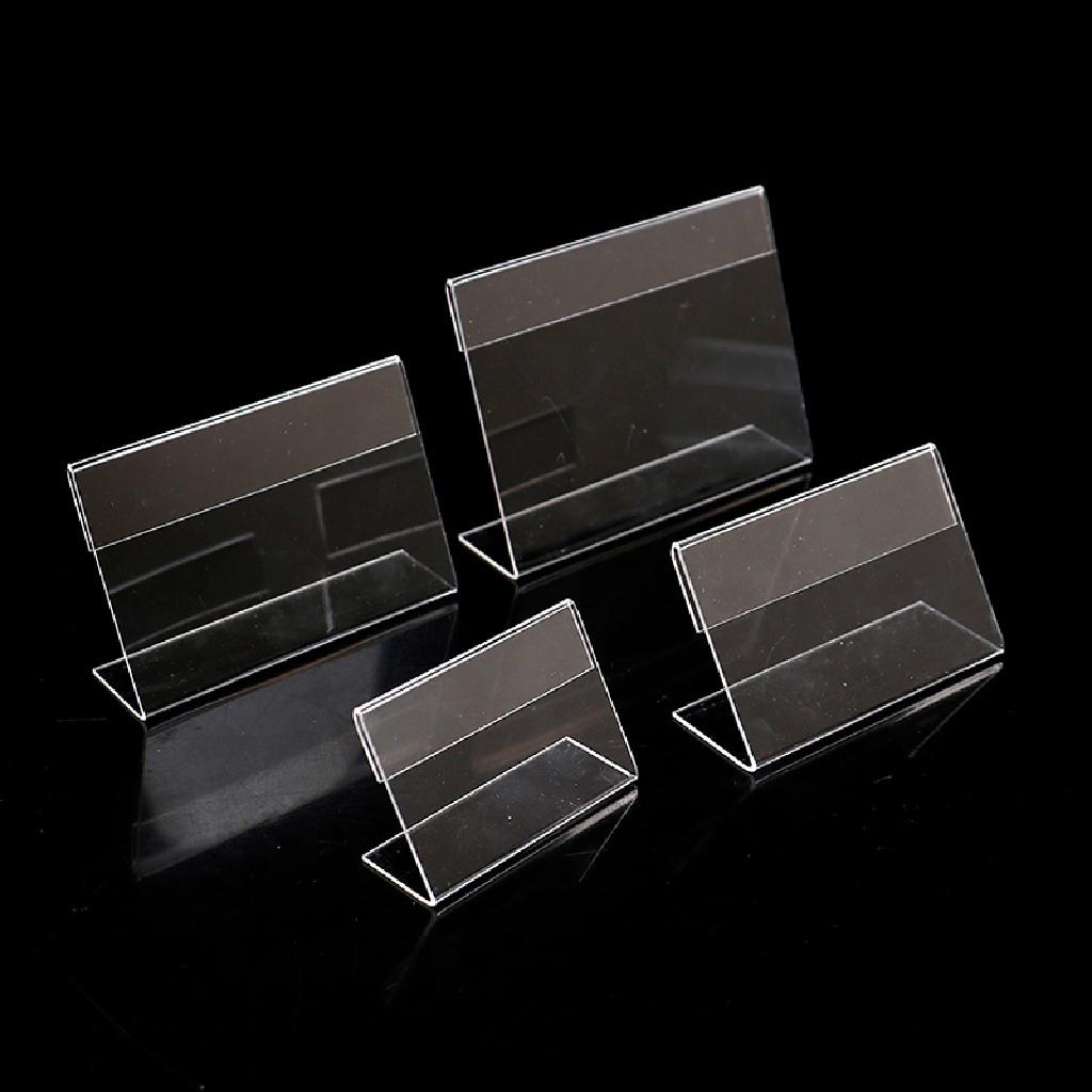 Acrylic Kệ menu mica chữ L mini, để bảng giá, thông tin sản phẩm, menu để bàn nhiều kích thước , Acrylic