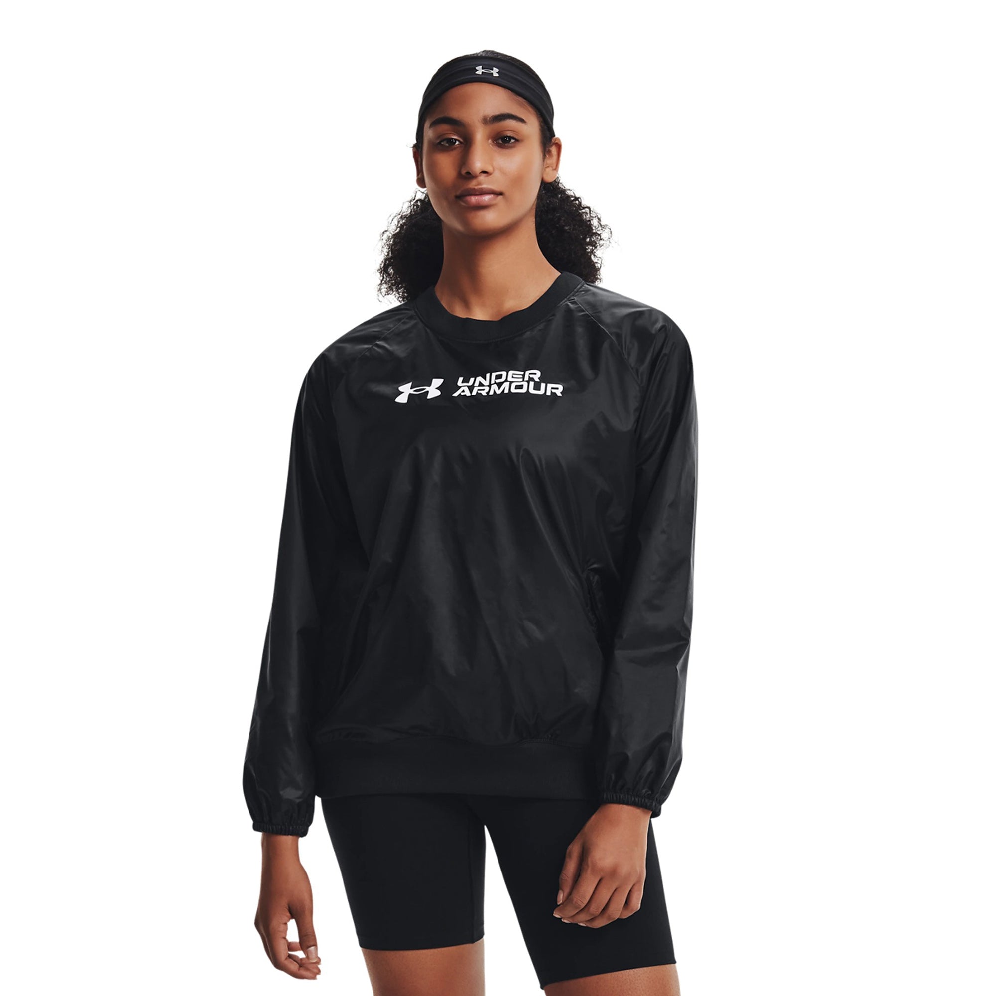 Áo thun tay dài thể thao nữ Under Armour RUSH Woven Shine Crew - 1369414-001