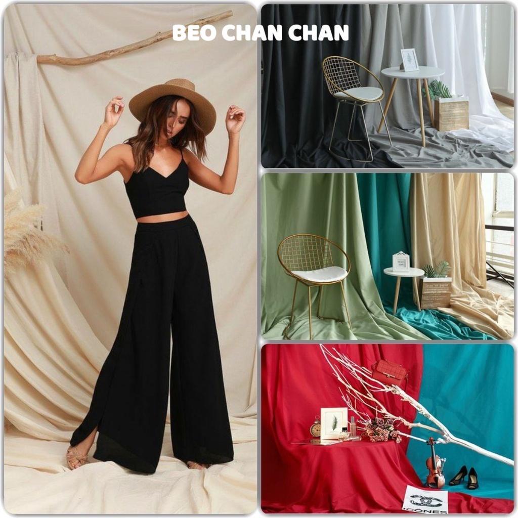 Phông Nền Chụp Ảnh, background chụp ảnh vải trơn chụp Studio, Lookbook hoặc Livestream khổ lớn ( Tặng móc treo )