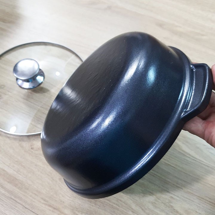 Nồi Chống Dính Kho Cá Thịt, Kho Quẹt, Nấu Lẩu Nắp Kiếng Sang Trọng