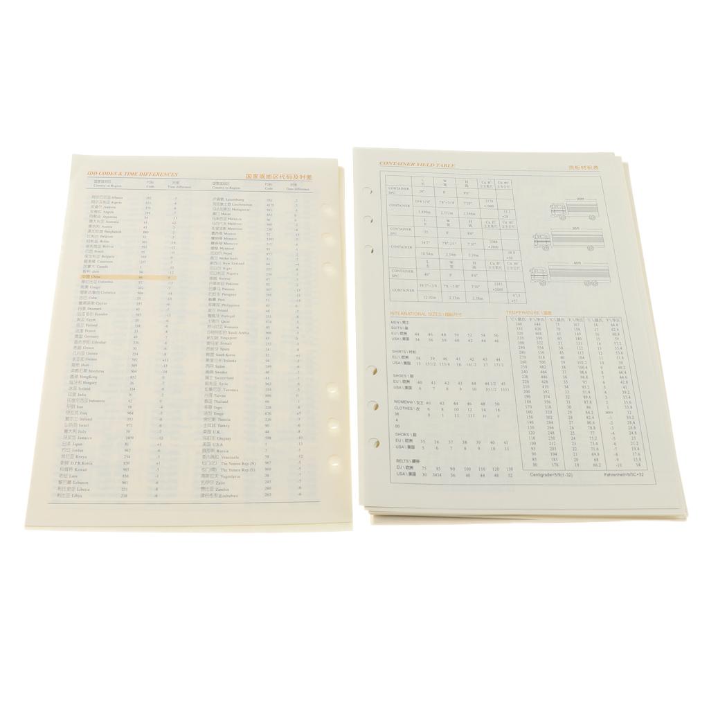 A5 Notebook Filler Paper Refillable Pages for Binder Planner 6 Holes