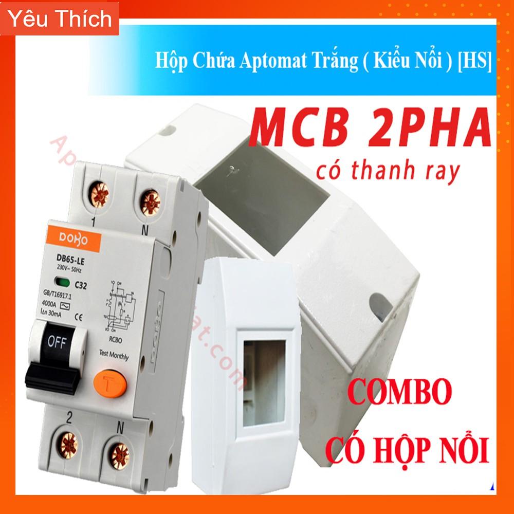 Hộp nổi Cầu dao chống giật - Aptomat 2P hàng tốt