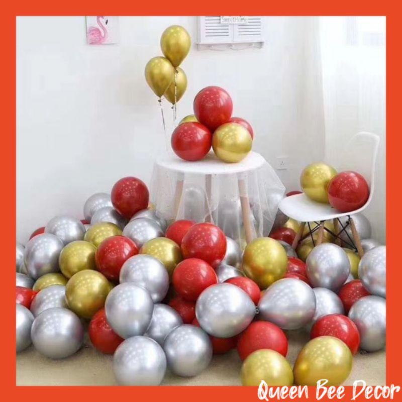 Sỉ 50 Bóng Bay Siêu Nhũ Chrome Trang Trí SInh Nhật, Đám Cưới QB_S01