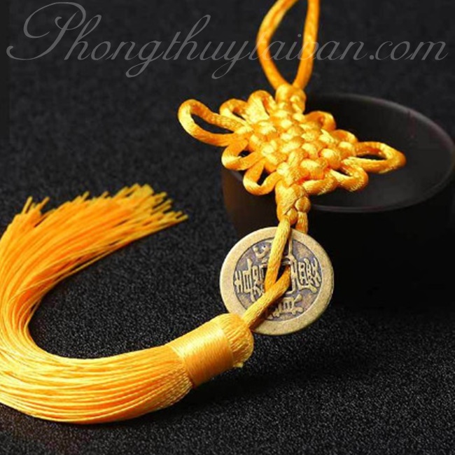 Dây xu màu vàng - Vật phẩm Phong Thủy