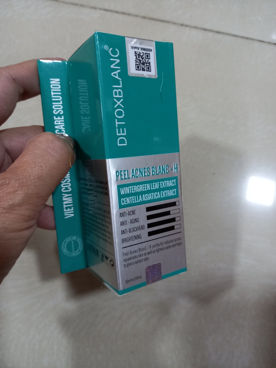 Serum Mụn Lộc Đề Detox Blanc Peel Acnes Blanc , Tặng vòng tay may mắn