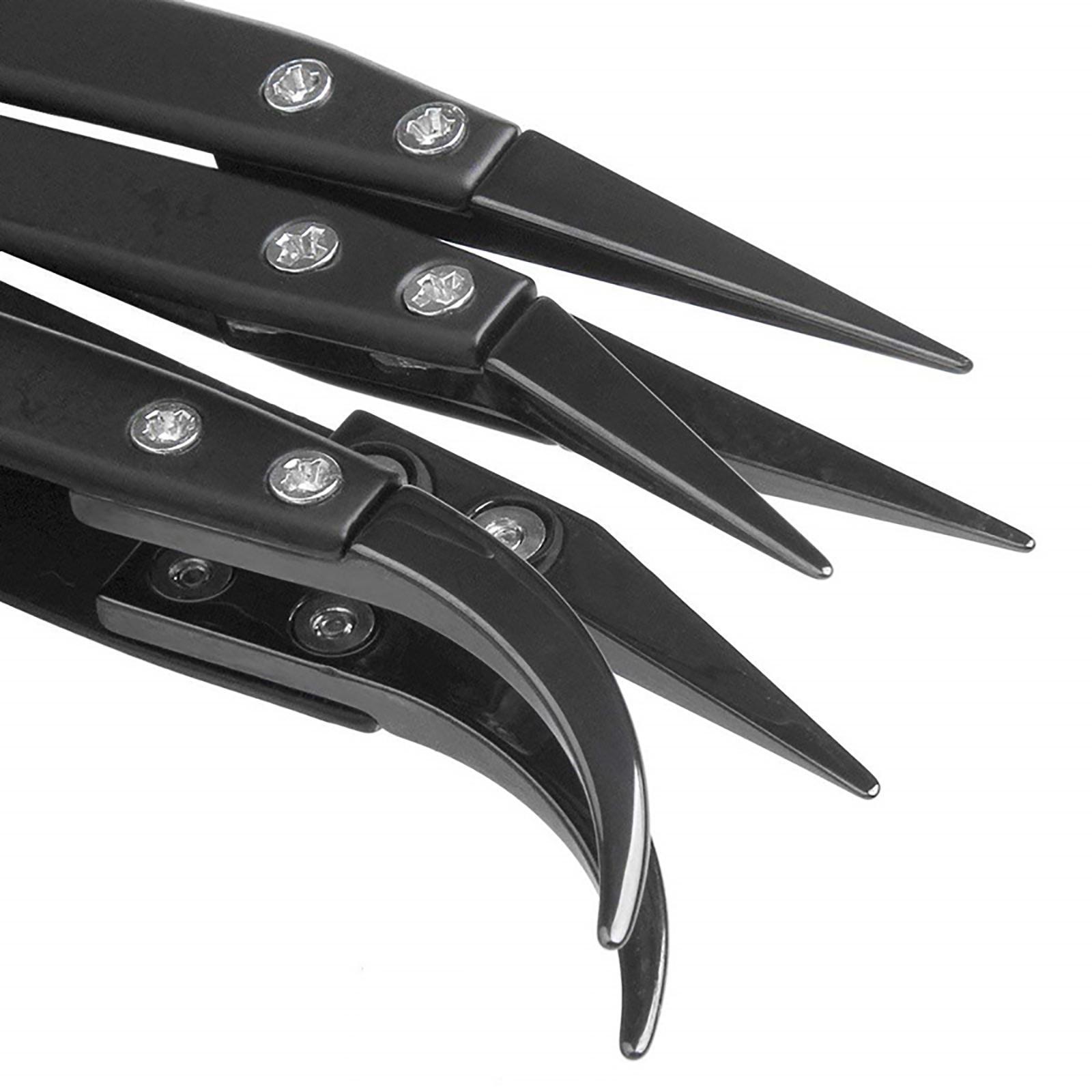 3x Ceramic Tweezers Maintenance Tool for Circuit Board Welding And Soldering