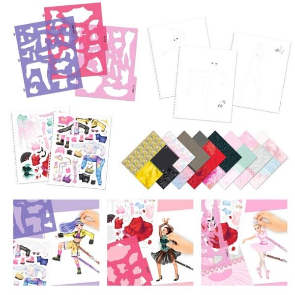 Sách tô màu đồ chơi thiết kế thời trang TOPModel DANCE Colouring Book TM410959