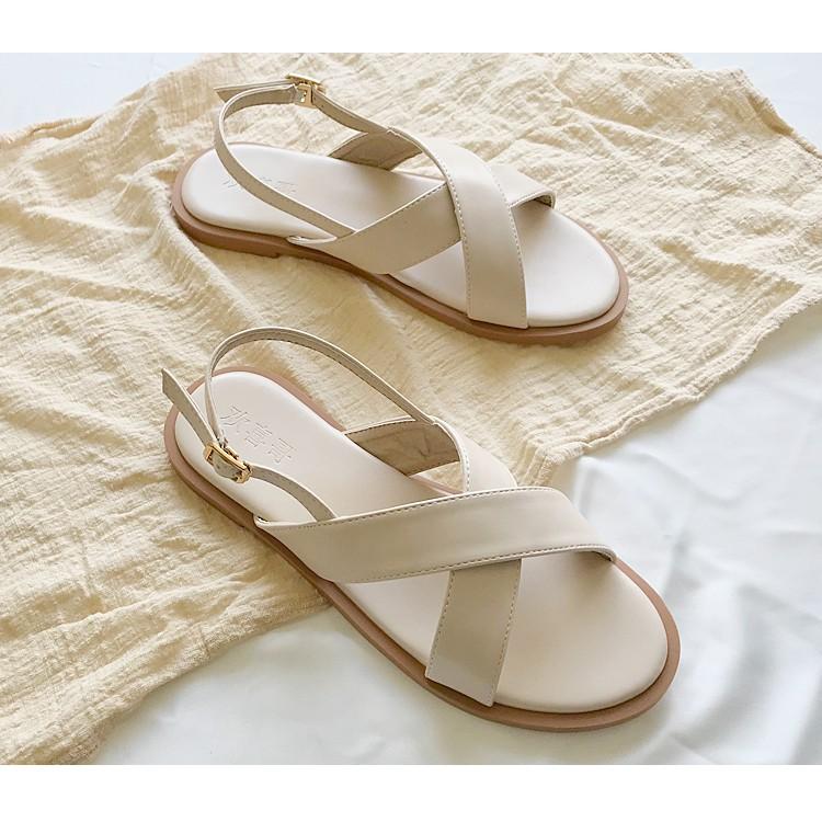 Sandal Nữ Màu Kem Hàng Đẹp Mã L_CS15