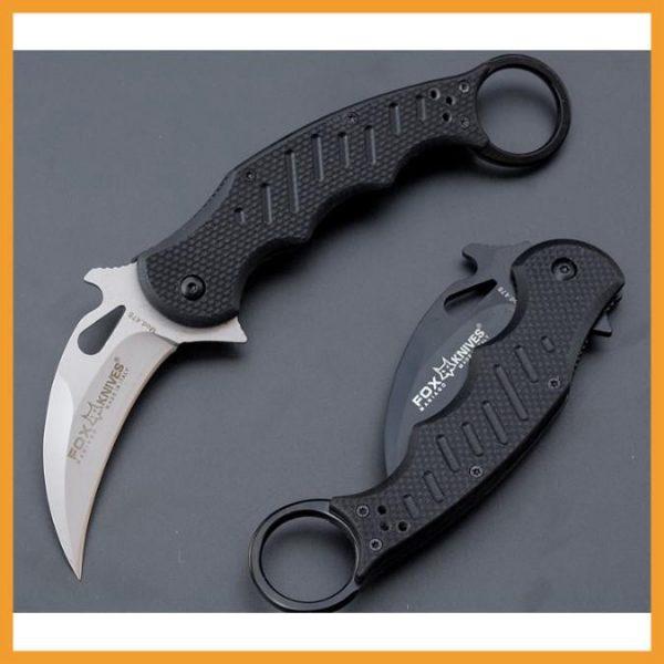 Dao phượt gấp Karambit Fox Bạc bỏ túi tiện lợi