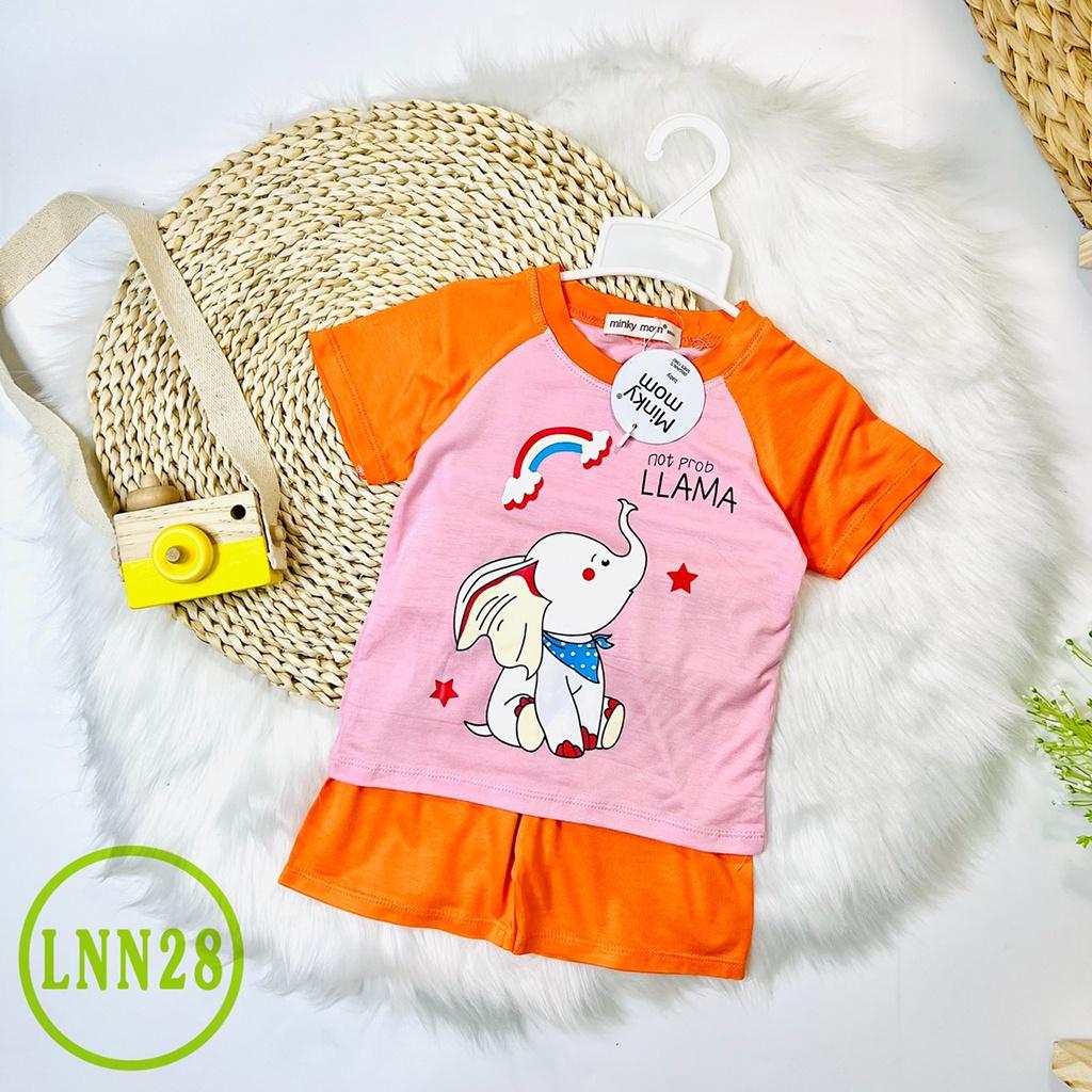 Bộ Cộc Tay Cho Bé LNN28 Đồ Bộ Thun Lạnh Cao Cấp Mềm Mịn Thoáng Mát Hàng Chuẩn Loại 1 MINKY MOM Dễ Chịu, Thoải Mái Cho Bé