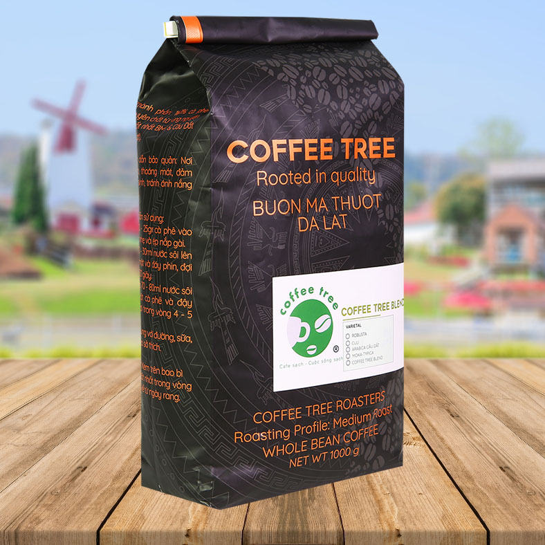 Cà phê hạt nguyên chất Coffee Tree đặc biêt gu đậm đắng thơm - Cà phê pha phin hoặc pha máy từ BMT hiệu Coffee Tree
