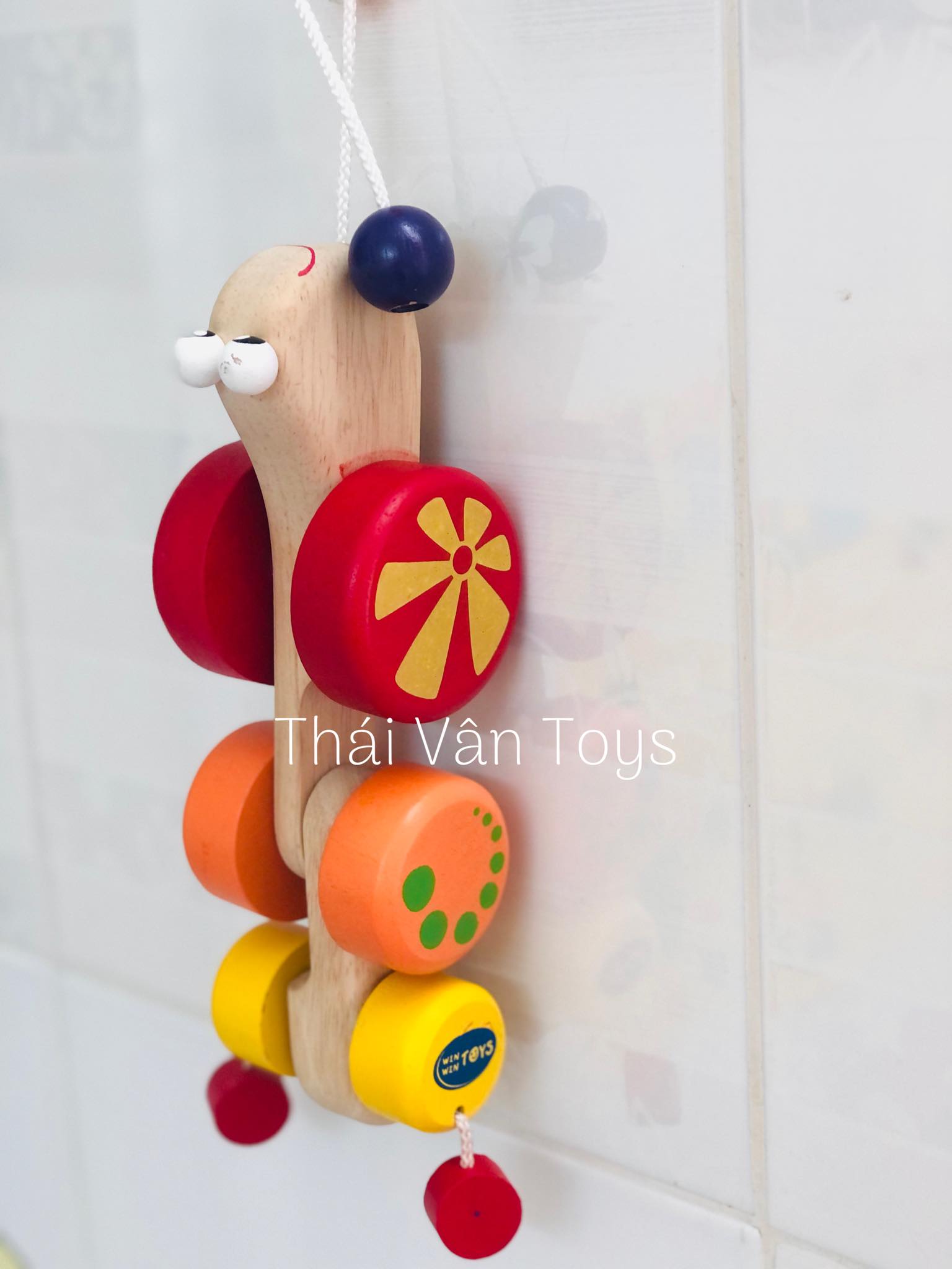 Đồ chơi gỗ hình chú ốc sên giúp bé vận động - Ốc sên vui vẻ