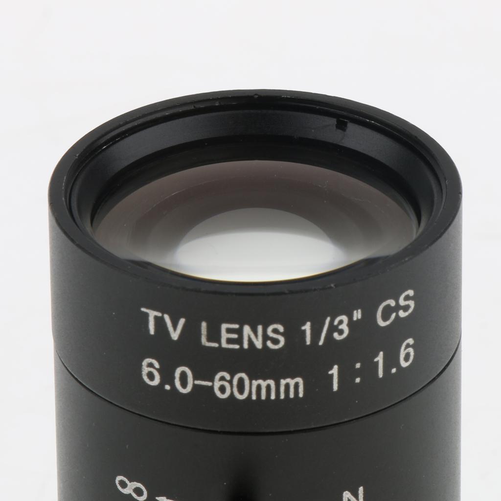6mm 60mm F1.6 3 MP  Varifocal  Industrial Camera Lens CS Bracket