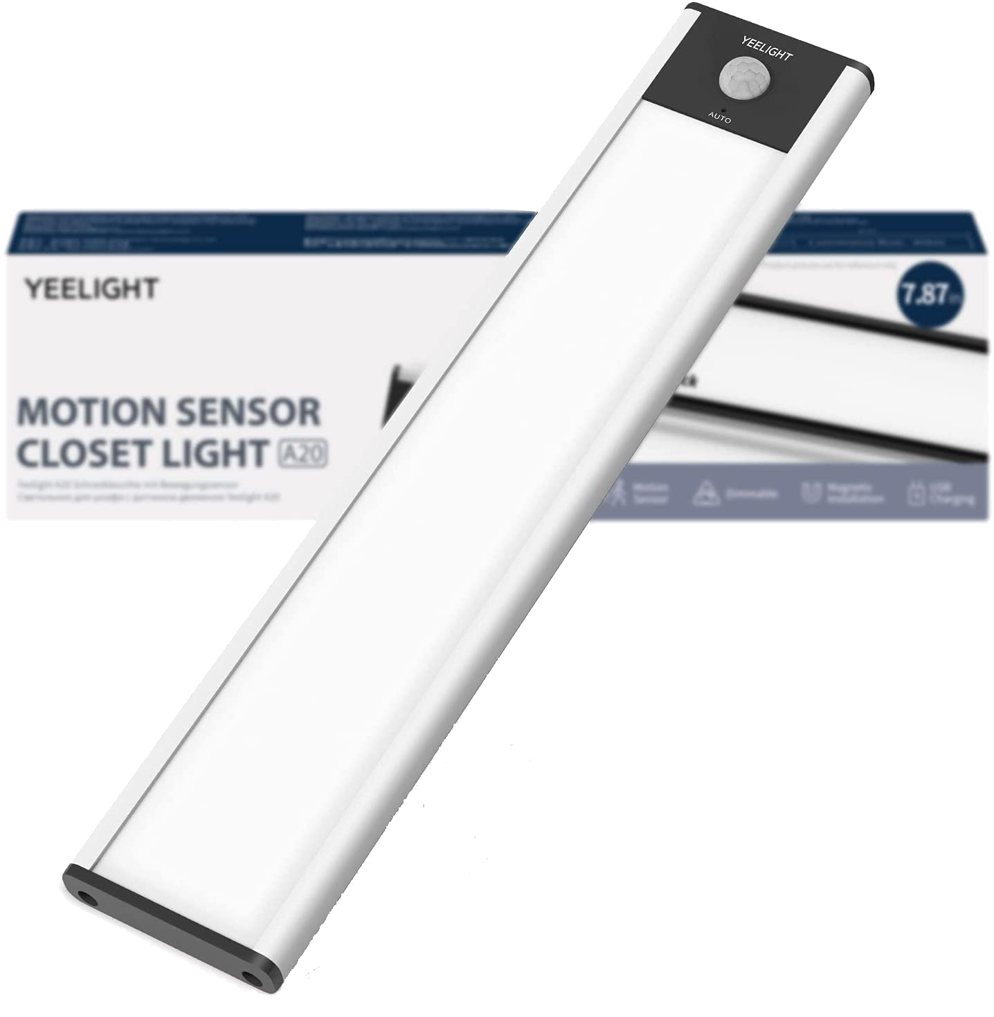 Đèn led thanh cảm biến tích điện Yeelight, Ánh sáng trắng (4000K) 20-40-60cm, pin sạc type C - Nhập khẩu chính hãng