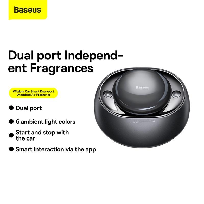 Bộ khuếch tán nước Hoa Trên Xe Hơi Baseus Wisdom Car Smart Dual-port Atomized Air Freshener- Ver.Baseus