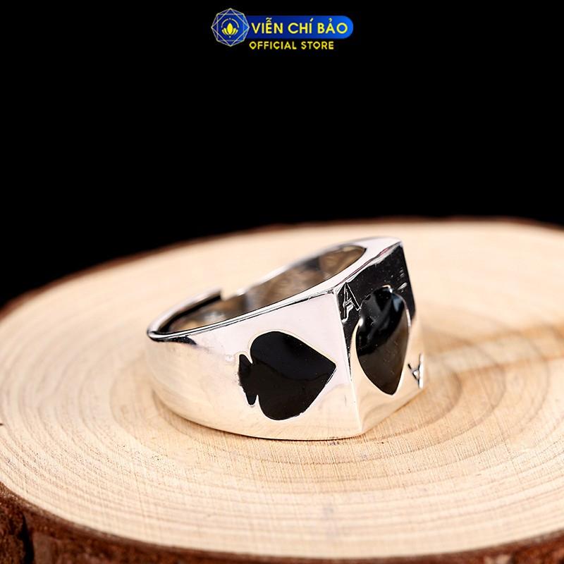 Nhẫn bạc nam Át Bích chất liệu bạc Thái S925 phong cách độc đáo thương hiệu Viễn Chí Bảo N100006