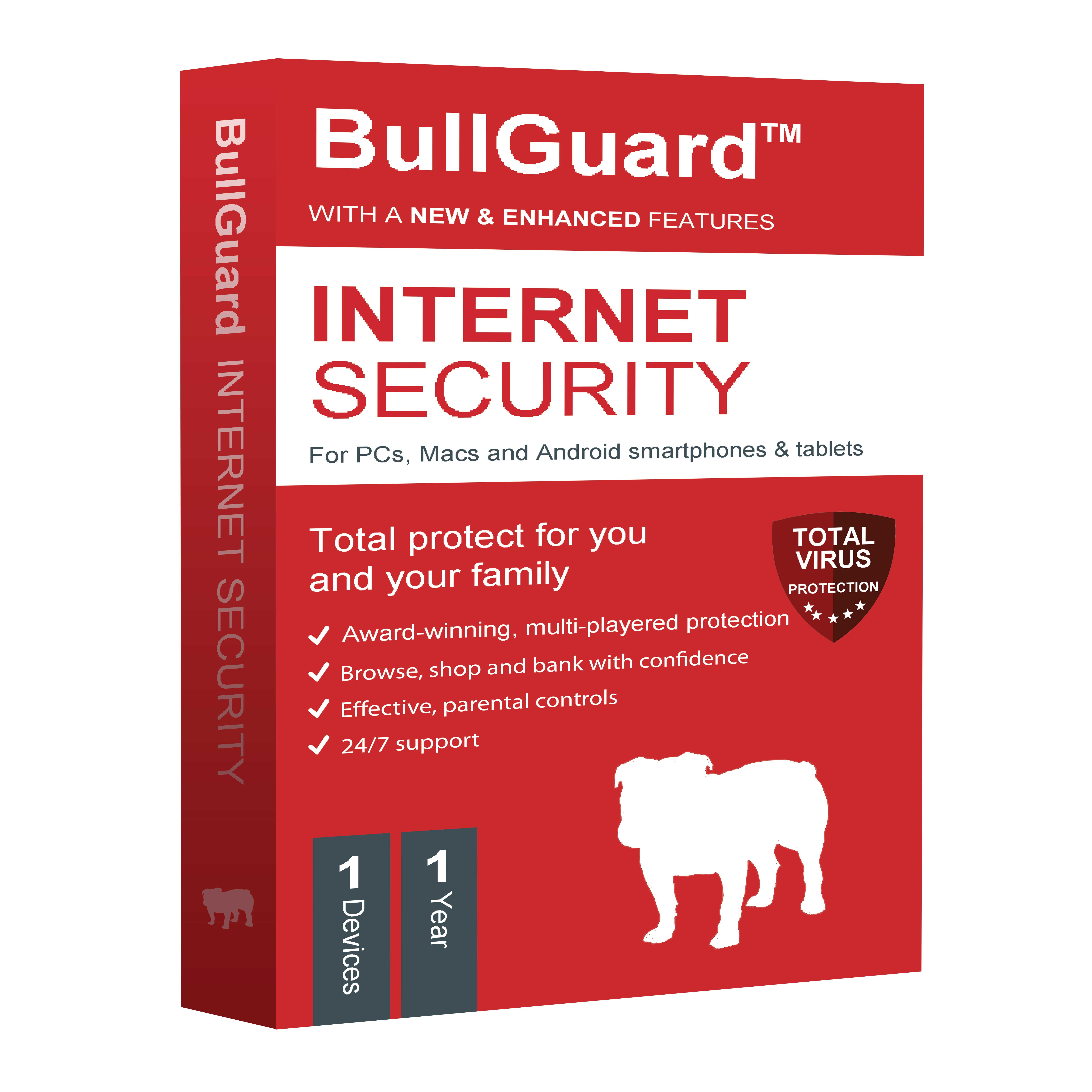 Phần mềm diệt Virus BullGuard Internet Security 1 thiết bị 1 năm - Bản quyền 1 Máy/1 Năm - Hàng Chính Hãng