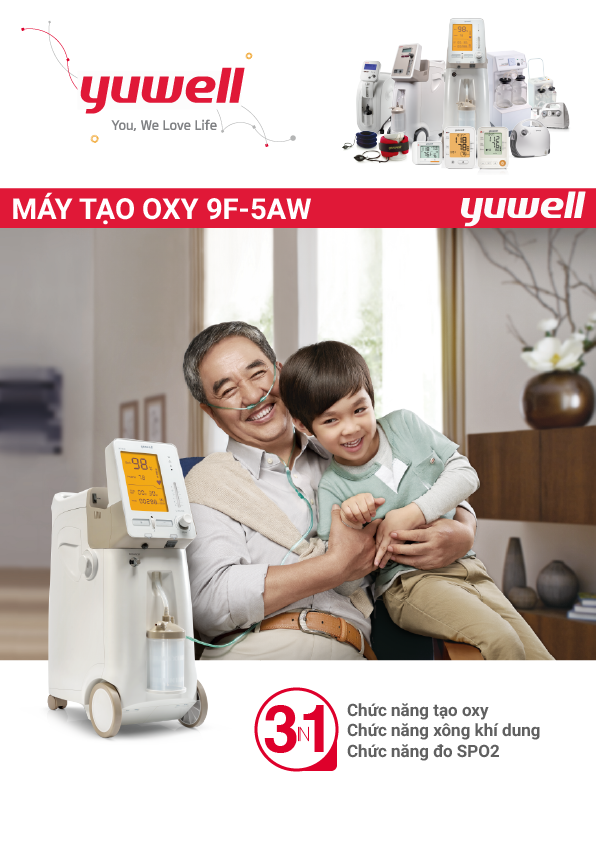 Máy tạo oxy y tế Yuwell 9F-5AW